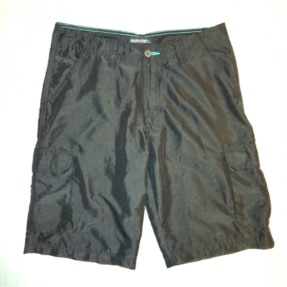Burnside Black Cargo Shorts